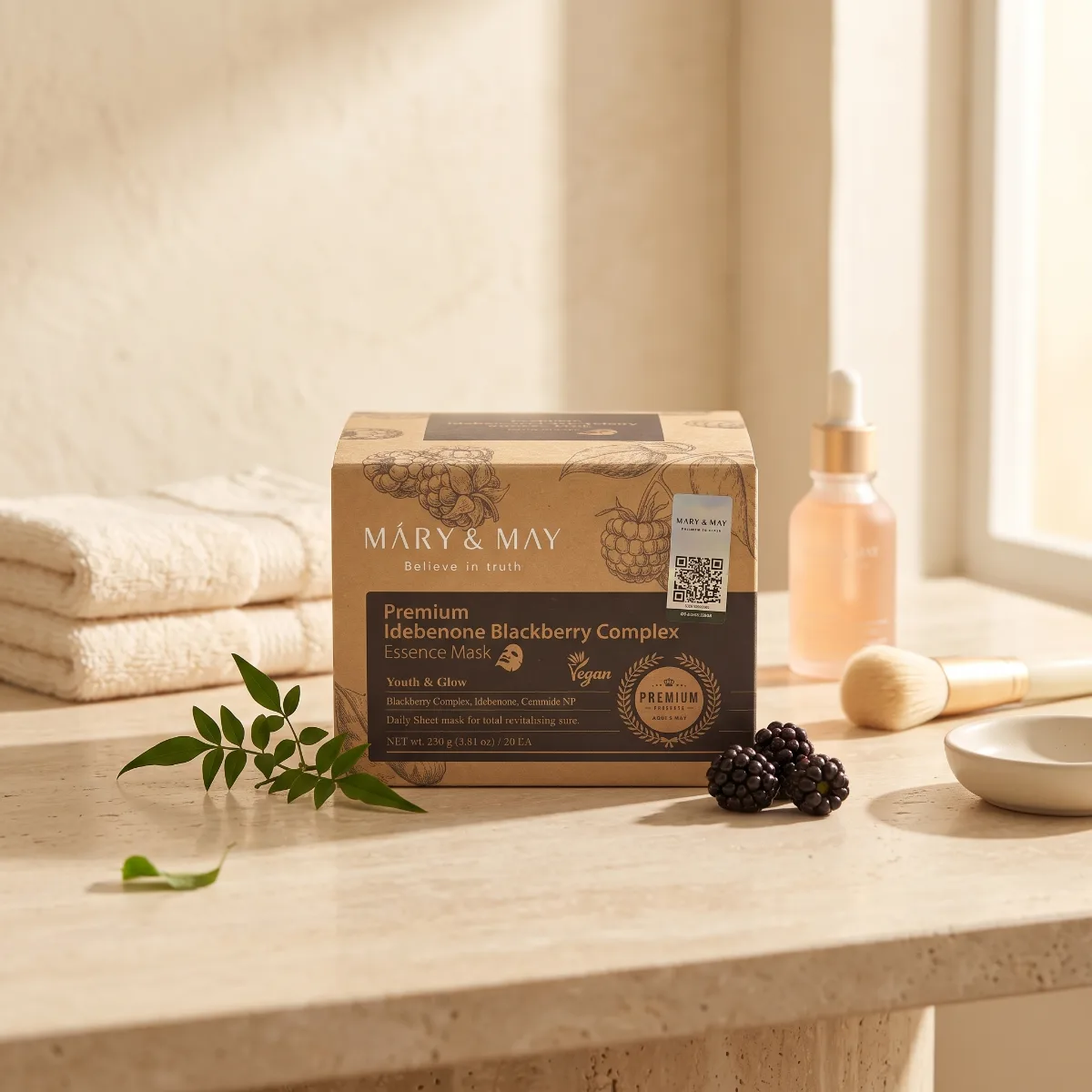 Mary & May Premium Idebenone Blackberry Complex Essence Mask product photo